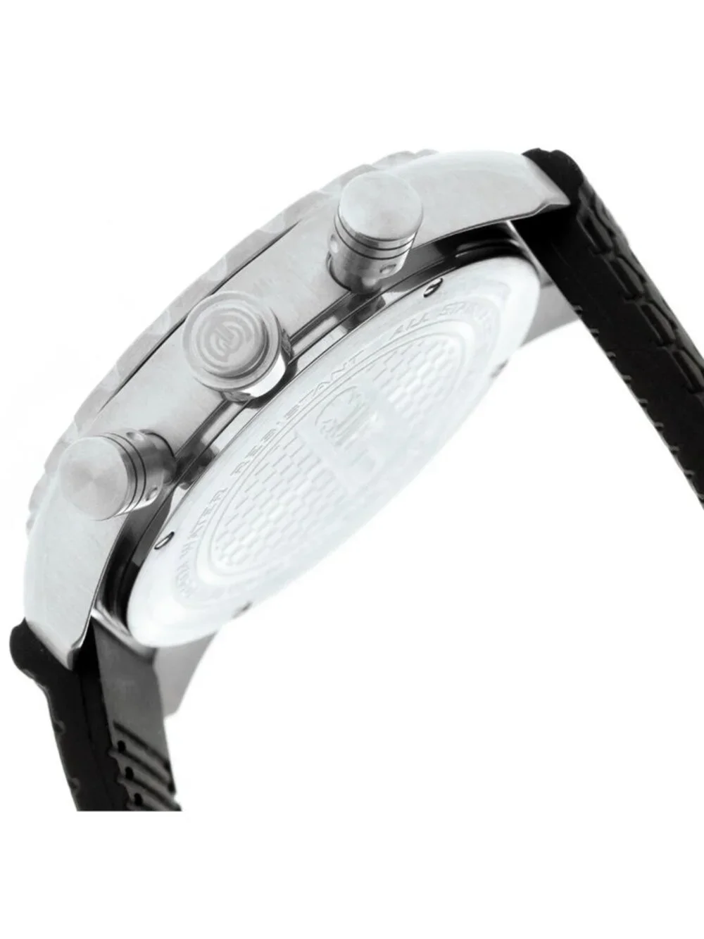 NWT Equipe Headlight Chronograph White Dial Black Leather Men's Watch